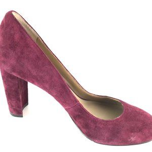 Ann Taylor Burgundy Suede Leather Pumps